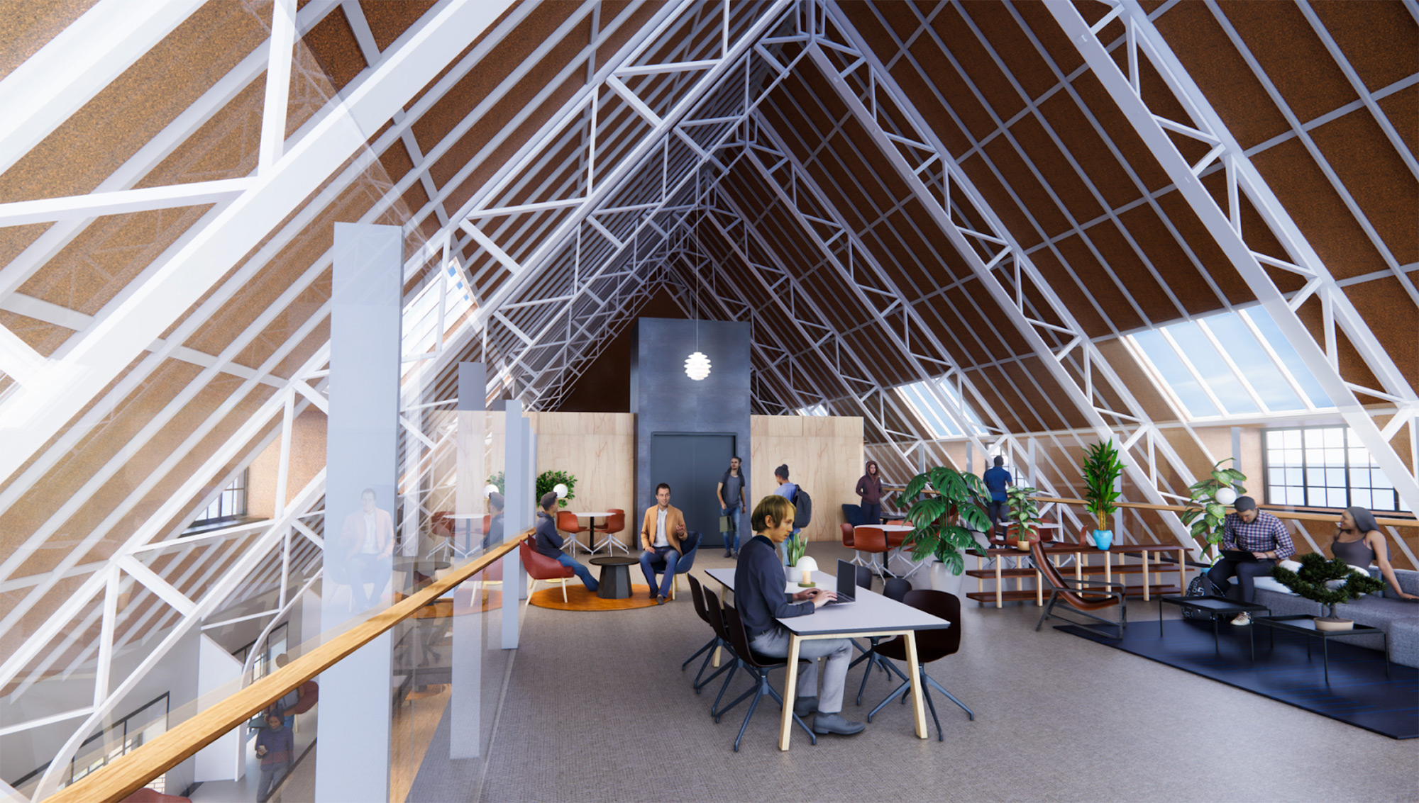 Mockup of Sullivan Hall Renovation Common Area